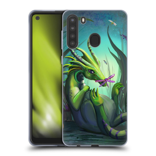 Rose Khan Dragons Baby Green Soft Gel Case for Samsung Galaxy A21 (2020)