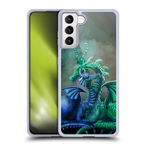 Rose Khan Dragons Green And Blue Soft Gel Case for Samsung Galaxy S21+ 5G