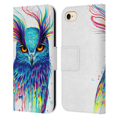 Pixie Cold Animals Into The Blue Leather Book Wallet Case Cover For Apple iPhone 7 / 8 / SE 2020 & 2022