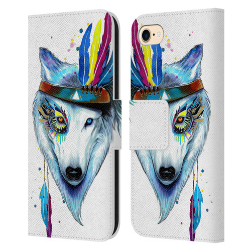 Pixie Cold Animals Warrior Leather Book Wallet Case Cover For Apple iPhone 7 / 8 / SE 2020 & 2022