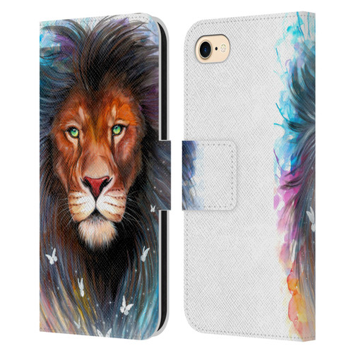 Pixie Cold Cats Sacred King Leather Book Wallet Case Cover For Apple iPhone 7 / 8 / SE 2020 & 2022