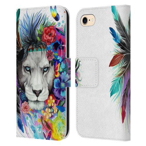 Pixie Cold Cats King Of The Lions Leather Book Wallet Case Cover For Apple iPhone 7 / 8 / SE 2020 & 2022