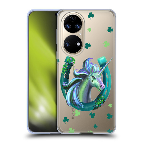 Rose Khan Unicorn Horseshoe Green Shamrock Soft Gel Case for Huawei P50