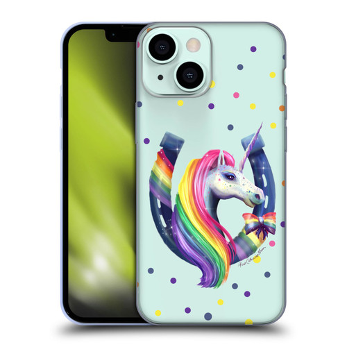 Rose Khan Unicorn Horseshoe Rainbow Soft Gel Case for Apple iPhone 13 Mini