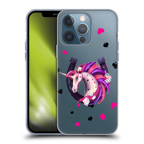 Rose Khan Unicorn Horseshoe Pink And Purple Soft Gel Case for Apple iPhone 13 Pro