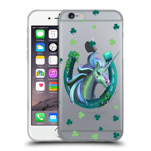 Rose Khan Unicorn Horseshoe Green Shamrock Soft Gel Case for Apple iPhone 6 / iPhone 6s