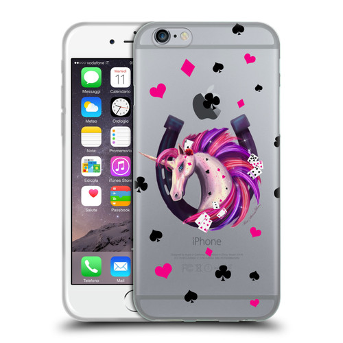 Rose Khan Unicorn Horseshoe Pink And Purple Soft Gel Case for Apple iPhone 6 / iPhone 6s