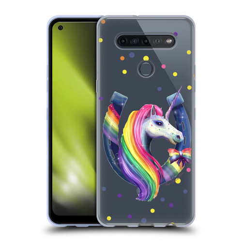 Rose Khan Unicorn Horseshoe Rainbow Soft Gel Case for LG K51S