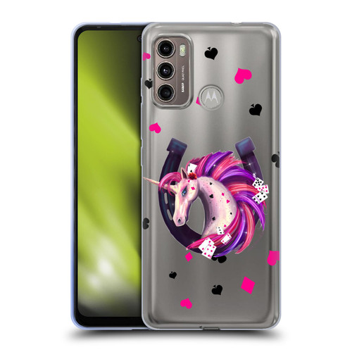 Rose Khan Unicorn Horseshoe Pink And Purple Soft Gel Case for Motorola Moto G60 / Moto G40 Fusion