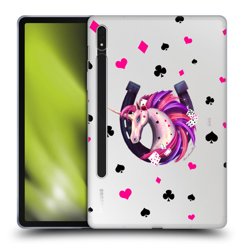 Rose Khan Unicorn Horseshoe Pink And Purple Soft Gel Case for Samsung Galaxy Tab S8