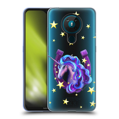 Rose Khan Unicorn Horseshoe Stars Soft Gel Case for Nokia 5.3