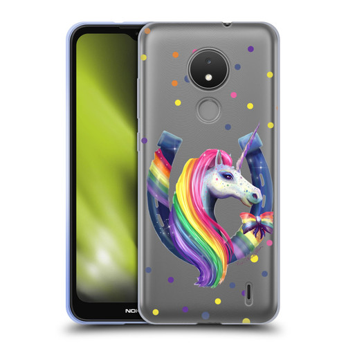 Rose Khan Unicorn Horseshoe Rainbow Soft Gel Case for Nokia C21