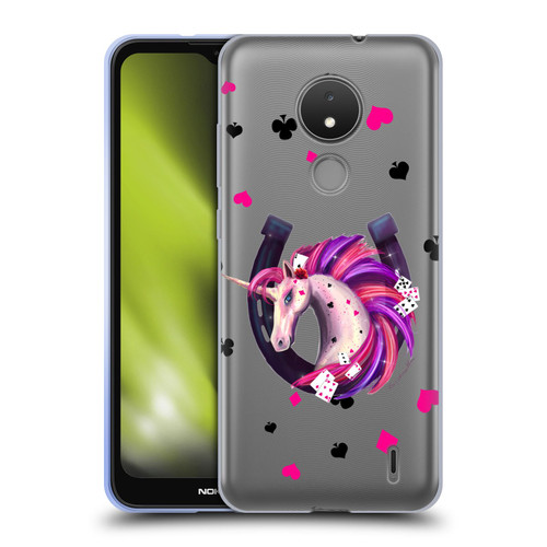 Rose Khan Unicorn Horseshoe Pink And Purple Soft Gel Case for Nokia C21