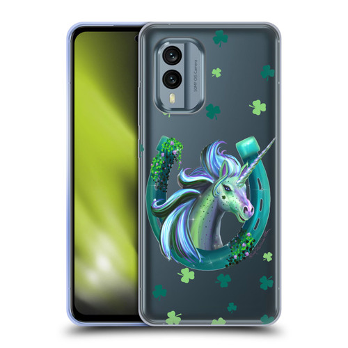 Rose Khan Unicorn Horseshoe Green Shamrock Soft Gel Case for Nokia X30