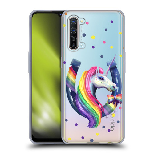Rose Khan Unicorn Horseshoe Rainbow Soft Gel Case for OPPO Find X2 Lite 5G