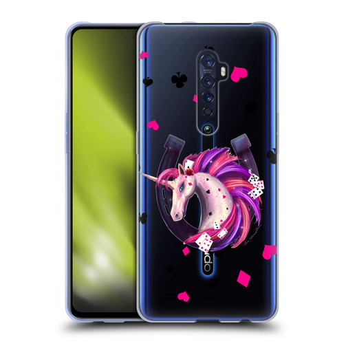 Rose Khan Unicorn Horseshoe Pink And Purple Soft Gel Case for OPPO Reno 2