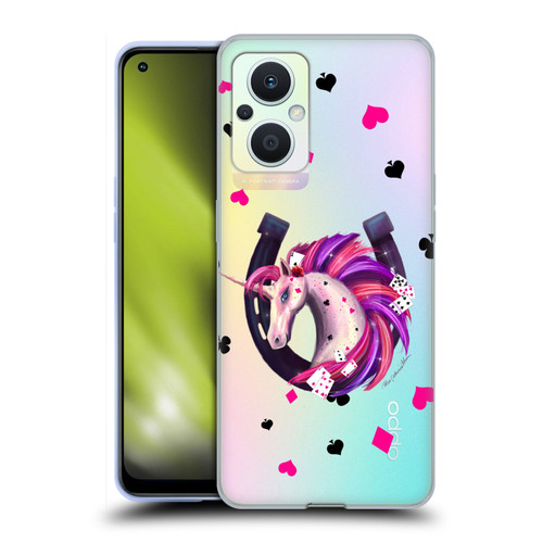 Rose Khan Unicorn Horseshoe Pink And Purple Soft Gel Case for OPPO Reno8 Lite
