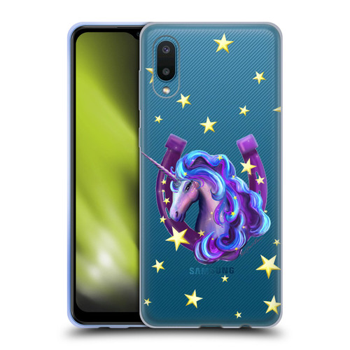 Rose Khan Unicorn Horseshoe Stars Soft Gel Case for Samsung Galaxy A02/M02 (2021)
