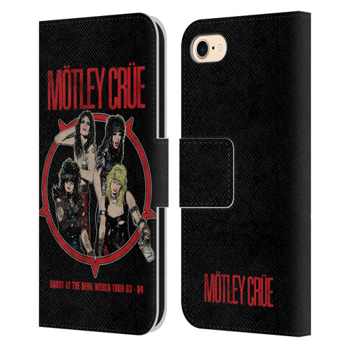 Motley Crue Tours SATD Leather Book Wallet Case Cover For Apple iPhone 7 / 8 / SE 2020 & 2022