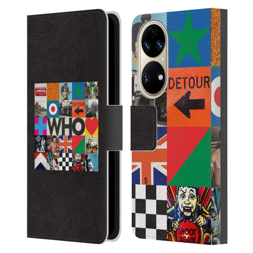 The Who 2019 Album Square Collage Leather Book Wallet Case Cover For Huawei P50