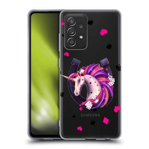 Rose Khan Unicorn Horseshoe Pink And Purple Soft Gel Case for Samsung Galaxy A52 / A52s / 5G (2021)