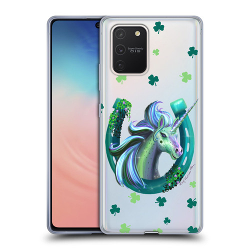 Rose Khan Unicorn Horseshoe Green Shamrock Soft Gel Case for Samsung Galaxy S10 Lite