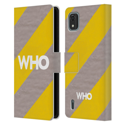The Who 2019 Album Yellow Diagonal Stripes Leather Book Wallet Case Cover For Nokia C2 2nd Edition