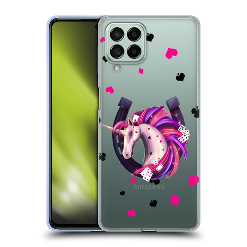 Rose Khan Unicorn Horseshoe Pink And Purple Soft Gel Case for Samsung Galaxy M53 (2022)