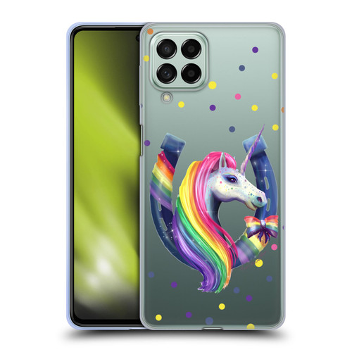 Rose Khan Unicorn Horseshoe Rainbow Soft Gel Case for Samsung Galaxy M53 (2022)