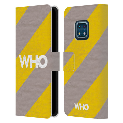 The Who 2019 Album Yellow Diagonal Stripes Leather Book Wallet Case Cover For Nokia XR20