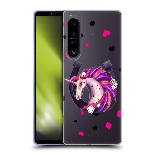 Rose Khan Unicorn Horseshoe Pink And Purple Soft Gel Case for Sony Xperia 1 IV