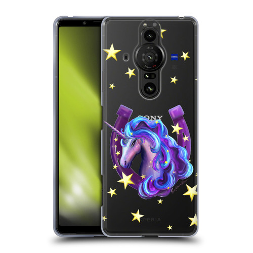 Rose Khan Unicorn Horseshoe Stars Soft Gel Case for Sony Xperia Pro-I