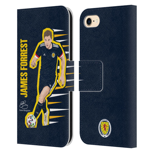 Scotland National Football Team Players James Forrest Leather Book Wallet Case Cover For Apple iPhone 7 / 8 / SE 2020 & 2022