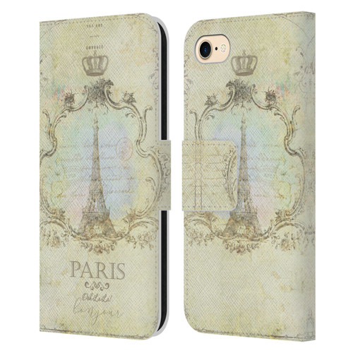 Jena DellaGrottaglia Assorted Paris My Embrace Leather Book Wallet Case Cover For Apple iPhone 7 / 8 / SE 2020 & 2022