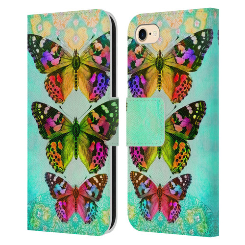 Jena DellaGrottaglia Insects Butterflies 2 Leather Book Wallet Case Cover For Apple iPhone 7 / 8 / SE 2020 & 2022