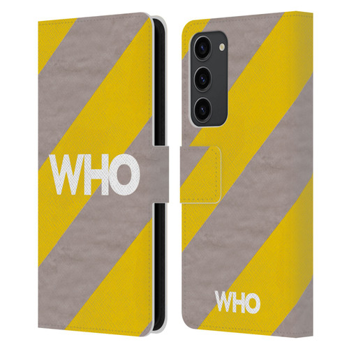 The Who 2019 Album Yellow Diagonal Stripes Leather Book Wallet Case Cover For Samsung Galaxy S23+ 5G