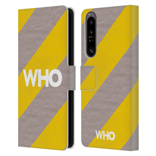 The Who 2019 Album Yellow Diagonal Stripes Leather Book Wallet Case Cover For Sony Xperia 1 IV