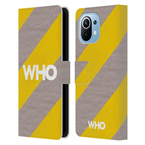 The Who 2019 Album Yellow Diagonal Stripes Leather Book Wallet Case Cover For Xiaomi Mi 11