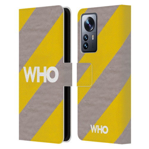 The Who 2019 Album Yellow Diagonal Stripes Leather Book Wallet Case Cover For Xiaomi 12 Pro