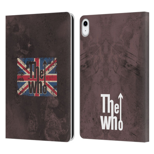 The Who Band Art Union Jack Distressed Look Leather Book Wallet Case Cover For Apple iPad 10.9 (2022)