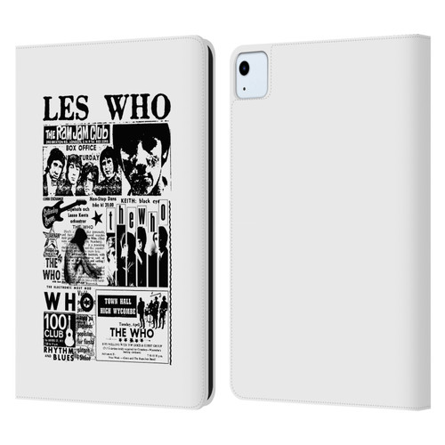 The Who Band Art Les Who Leather Book Wallet Case Cover For Apple iPad Air 2020 / 2022