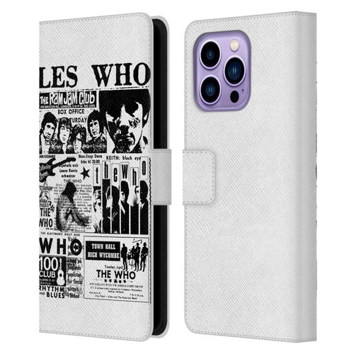 The Who Band Art Les Who Leather Book Wallet Case Cover For Apple iPhone 14 Pro Max