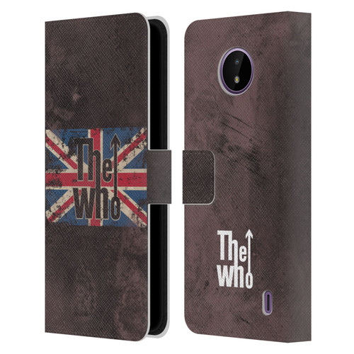 The Who Band Art Union Jack Distressed Look Leather Book Wallet Case Cover For Nokia C10 / C20