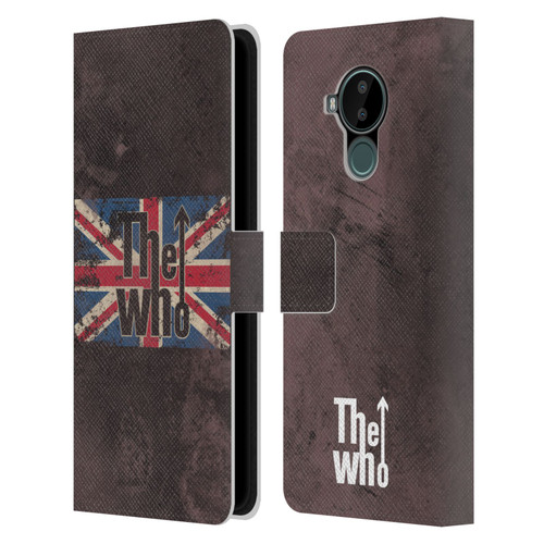 The Who Band Art Union Jack Distressed Look Leather Book Wallet Case Cover For Nokia C30