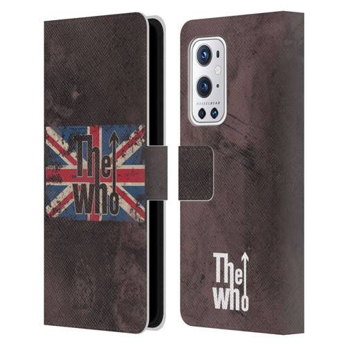 The Who Band Art Union Jack Distressed Look Leather Book Wallet Case Cover For OnePlus 9 Pro