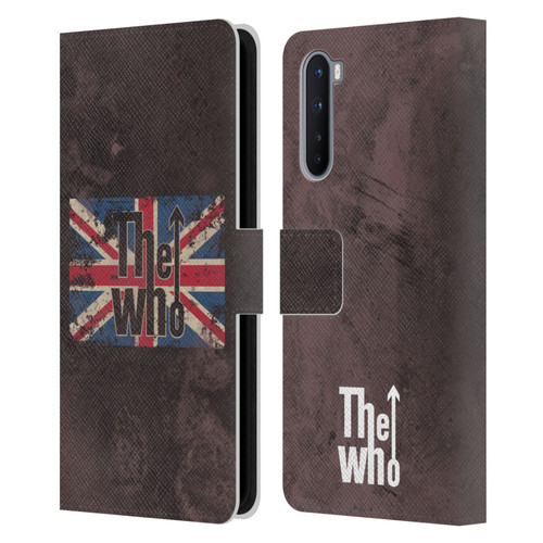The Who Band Art Union Jack Distressed Look Leather Book Wallet Case Cover For OnePlus Nord 5G