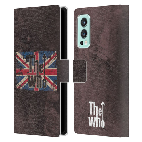 The Who Band Art Union Jack Distressed Look Leather Book Wallet Case Cover For OnePlus Nord 2 5G
