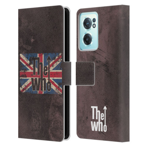 The Who Band Art Union Jack Distressed Look Leather Book Wallet Case Cover For OnePlus Nord CE 2 5G
