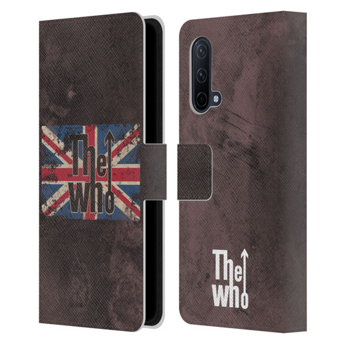 The Who Band Art Union Jack Distressed Look Leather Book Wallet Case Cover For OnePlus Nord CE 5G