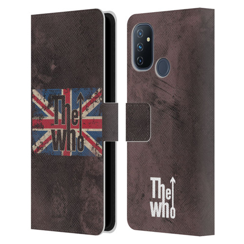 The Who Band Art Union Jack Distressed Look Leather Book Wallet Case Cover For OnePlus Nord N100